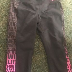 Ideology Athletic Leggings Black And Pink